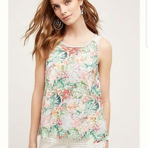 Inari Anthropologie XL Floral Lace Tank Top